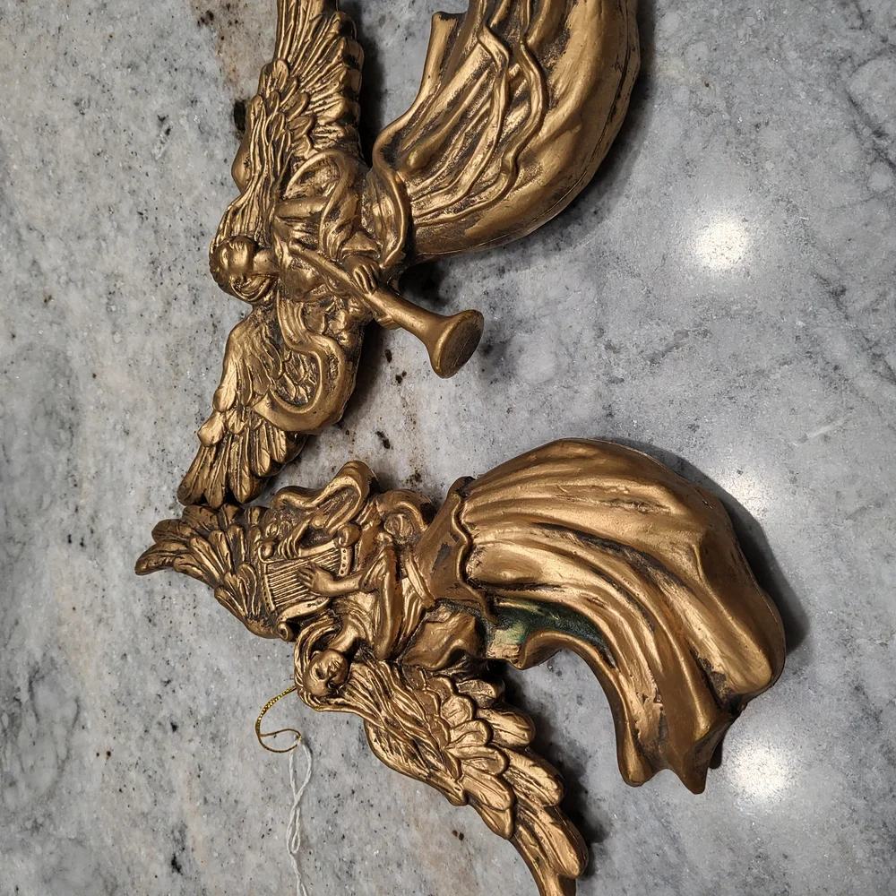 Gold Angel Wing Wall Decor Set